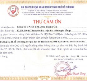THUẬN GIA CHUNG TAY NUÔI DƯỠNG THẾ HỆ Y BÁC SĨ TƯƠNG LAI